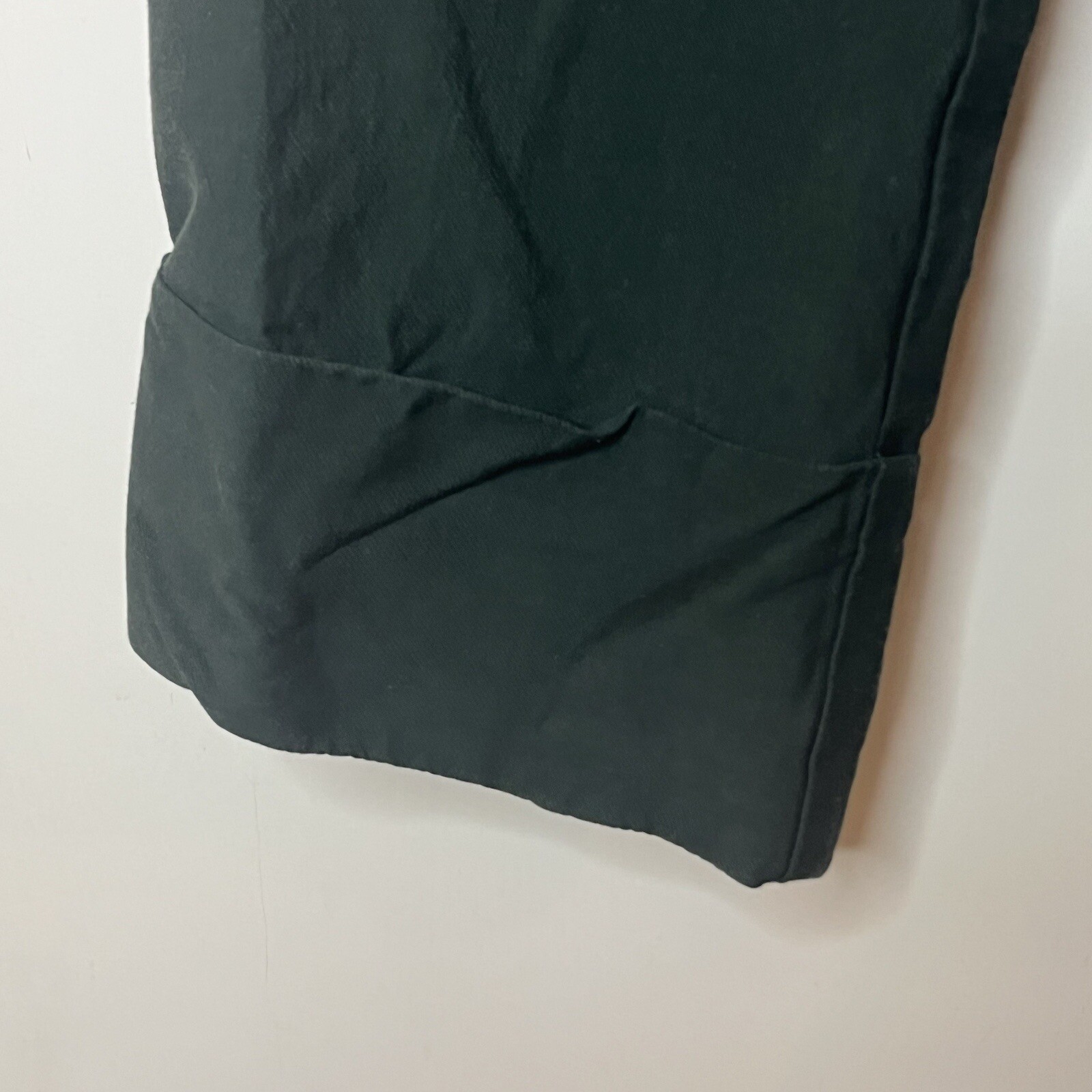 Zara Basic Capri Pant Women Small Green Straight Leg Casual Cuffed thumbnail 3