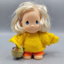 Vintage Enesco 1994 Precious Moments Hi Babies Easter Chick Doll With Basket 5"