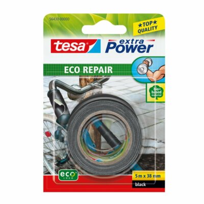 tesa Power repair fixing tape Universal ecoLogo Eco Bio in Black 5 m x 38 mm