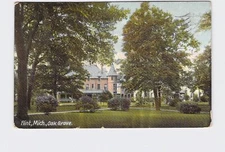 PPC Postcard MI Michigan Flint Oak Grove Sanitarium Exterior 1909 Postmark