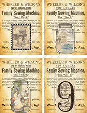 Family Sewing Machine Collage Supplies For Scrapbook Junk Journal Card Making