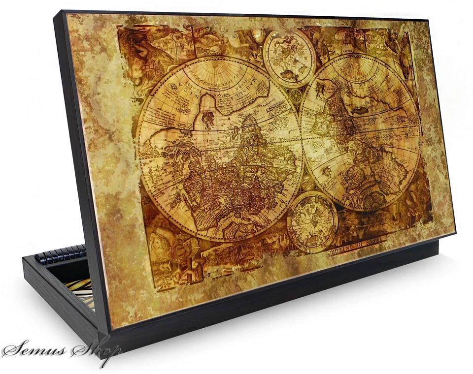 Trendy Backgammon Antique Map / Antik Welt Backgammon Tavla XXL - Bild 2 von 4