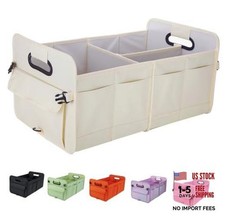 Trunk Organizer For Suv Sedan,Car Organizers and Storage, Large 70L Beige