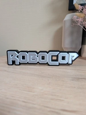 Plaque Logo RoboCop 3D Décoration Étagère Film Science Fiction23cm Fanart - Photo 1/4