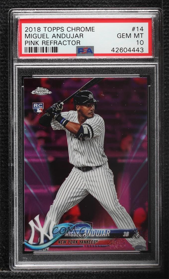 2018 Topps Chrome Pink Refractor Miguel Andujar #14 PSA 10 GEM MT s5j