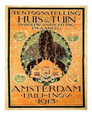 Vintage Poster Wall Art - Amsterdam 1913 Exhibition Design Home Decor