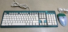 Tastiera PS/2 Green + Mouse Vintage Computer Windows 95 98 XP