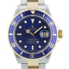 Rolex Submariner Date 16613 40 mm Blue Dial Yellow Gold Bi-metal 2002 Watch