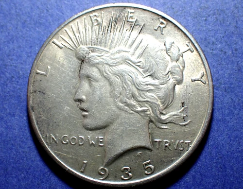 1935-S Peace Dollar  AU