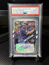2021 Topps Chrome Update Rafael Devers All-Star Game X-Fractor Auto /125 PSA9