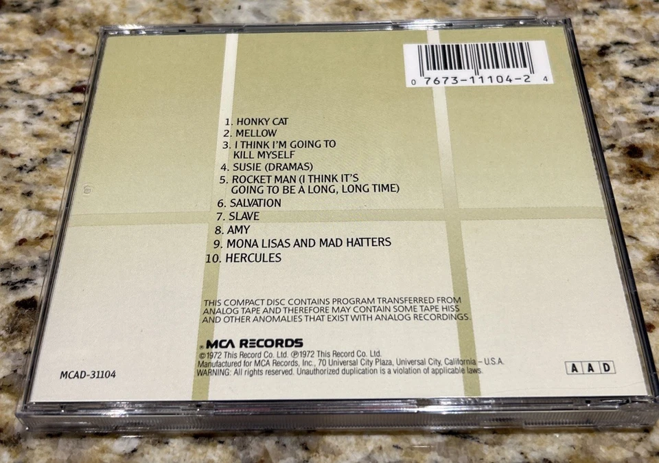 ELTON JOHN- HONKY CHATEAU CD MCA RECORDS RECORDED IN EUROPE MCAD-31104 Foto 3 de 3