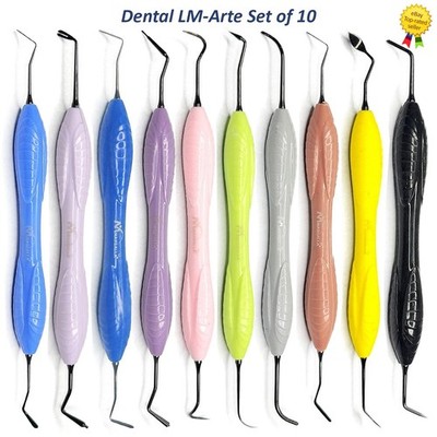 Set of 10 LM Arte Composite Filling & Restorative Instrument Silicone Handle