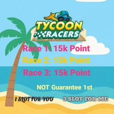 TYCOON RACERS EVENT MONO POLY GO 5K - 10 - 15K POINTS / RACE, NO GUARANTEE 1 ST