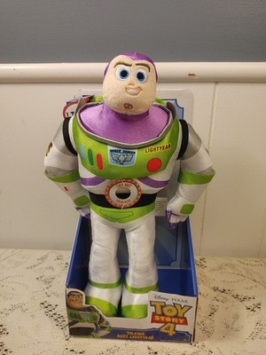NEW DISNEY Toy Story 4 Buzz Lightyear plastic Wing Move Talking 12'' Plush Flying