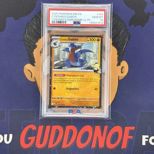 💎PSA 10 GEM MINT 2025 Pokemon Destined Rivals CYNTHIA'S GABITE #103 Promo