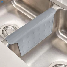 Sink Saddle, Divider Mat, Kitchen Silicone Protector, No Odor, Grey 