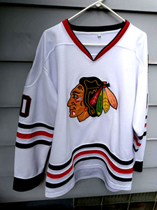 Clark Griswold Chicago Blackhawks Christmas Vacation Movie Hockey Jersey XL GUC