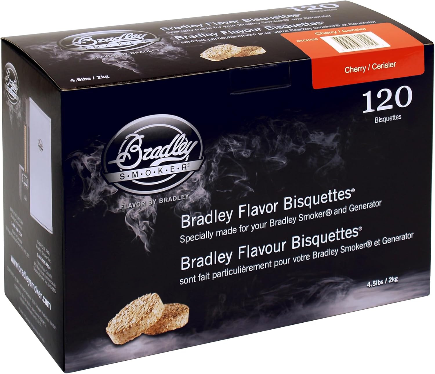 Bisquettes for Grilling and BBQ, Cherry Wood Blend, 120 Pack