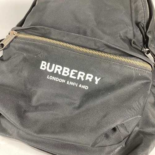 BURBERRY 8016109 Bicolor logo backpack bag Backpack Nylon Black/White - Picture 7 of 14