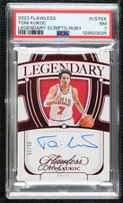 2023-24 Panini Flawless Legendary Scripts Ruby 6/15 Toni Kukoc PSA 7 Auto h8q