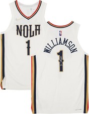 Zion Williamson New Orleans Pelicans Signed White Nike Mixtape Authentic Jersey