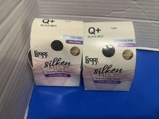 2x L'eggs Leggs Silken Mist Ultra Sheer Pantyhose Control Top Black Mist Q+