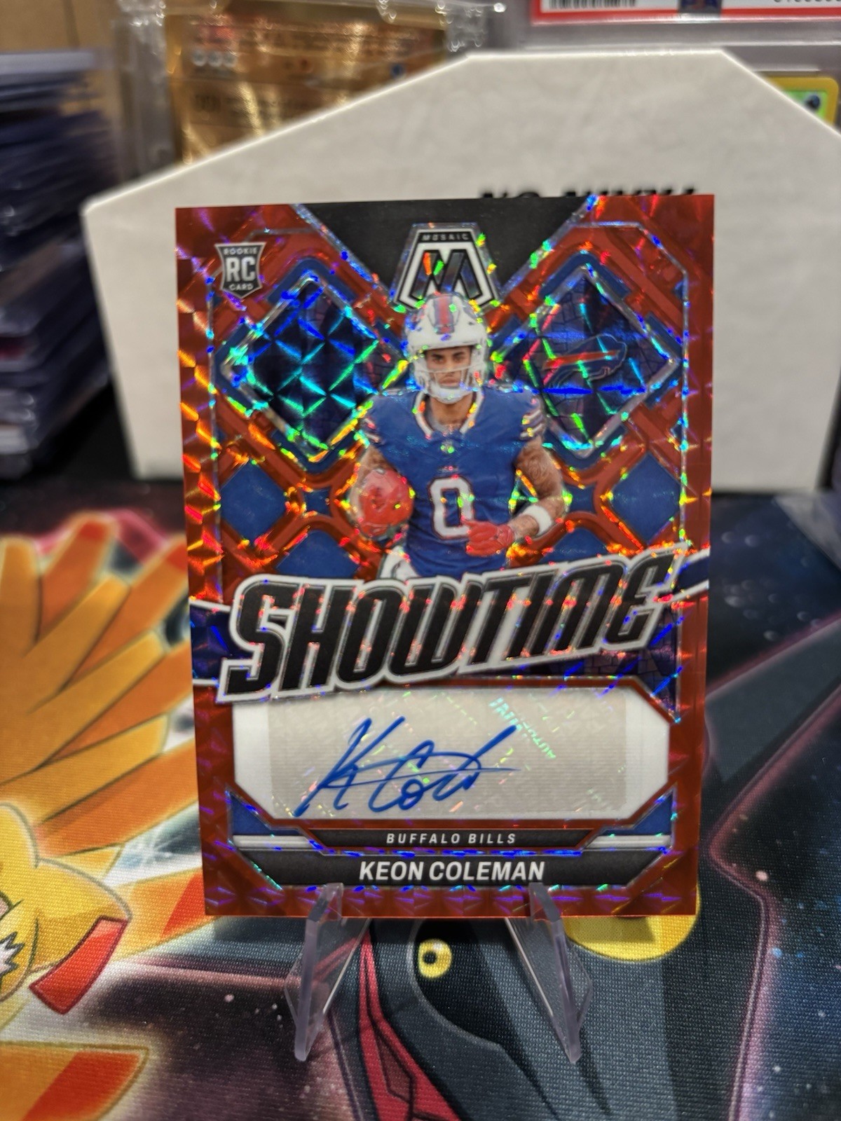 KEON COLEMAN 2024 MOSAIC SHOWTIME ROOKIE AUTOGRAPH RED RC AUTO /199