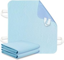 2 Pack Bed Pads for Incontinence Positioning 36" x 34" with Handles for Lifting