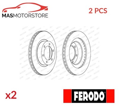 BREMSSCHEIBEN SATZ PAAR VORNE FERODO DDF1594C 2PCS I FÜR TOYOTA LAND CRUISER