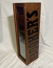 Vintage Booker's Small Batch Bourbon Empty Wood Embossed Display Box