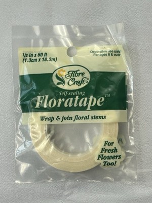 Vintage 1997 Fibre Craft Floratape 1/2  x 60ft NOS Floral Tape USA