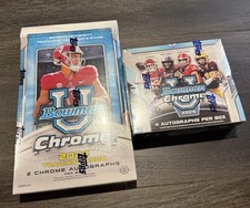 2022 TOPPS BOWMAN CHROME UNIVERSITY FOOTBALL HOBBY BOX 2 CHROME AUTOS NEW SEALED