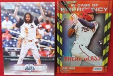 James Wood 2025 Topps Stadium Club #175 & In Case of Emergency ICE-11