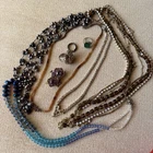 Vintage To Modern Costume Jewelry Lot 9 pcs Wearable / No Junk Necklaces +