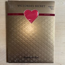 NUOVE calze vintage Victoria’s Secret lingerie per gambe rosso araldo taglia M