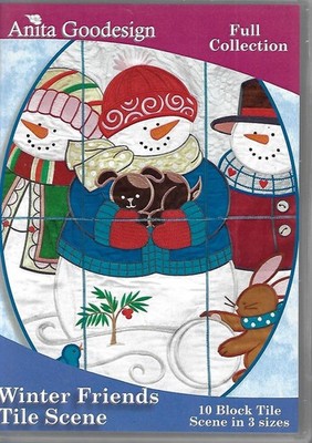 Anita Goodesign Full Collection - Winter Friends Tile Scene (CD-ROM)