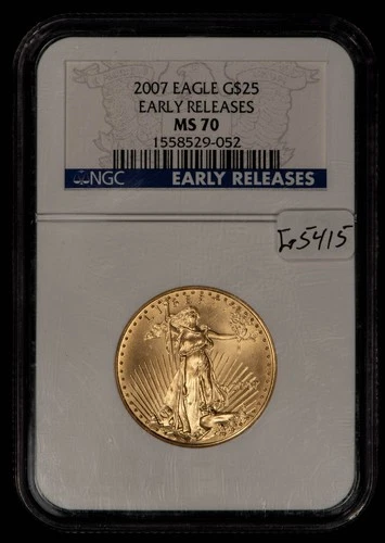 2007 G$25 1/2 oz Gold American Eagle - Early Release - NGC MS 70 - SKU-G5415