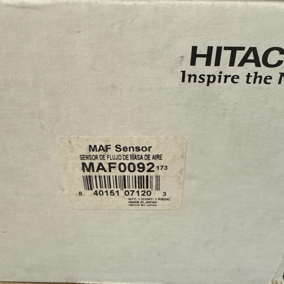 Sensor de flujo de aire másico Hitachi MAF0092 para INFINITI QX4 Nissan Pathfinder 01-02 Foto 2 de 4