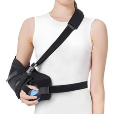 Abducted Shoulder Sling Immobilizer, Padded Rotator Cuff Support Brace with R...