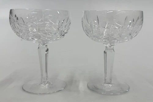 2 Vintage Waterford Crystal Kildare Champagne Coupe Sherbet Glasses