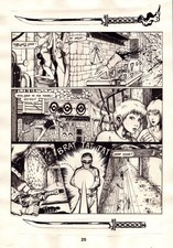 1986 Aircel Comics SAMURAI #8 pg.25 Barry Blair NIGHTWYND Comic Art SWORD ACTION