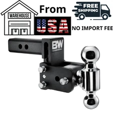 B&W Trailer Hitches Tow & Stow Adjustable Trailer Hitch Ball Mount -TS10033B