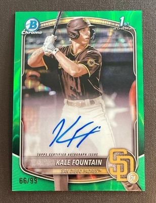 Kale Fountain 2025 Bowman Chrome - CPA-KFO Green Lava Auto 1st Bowman /99