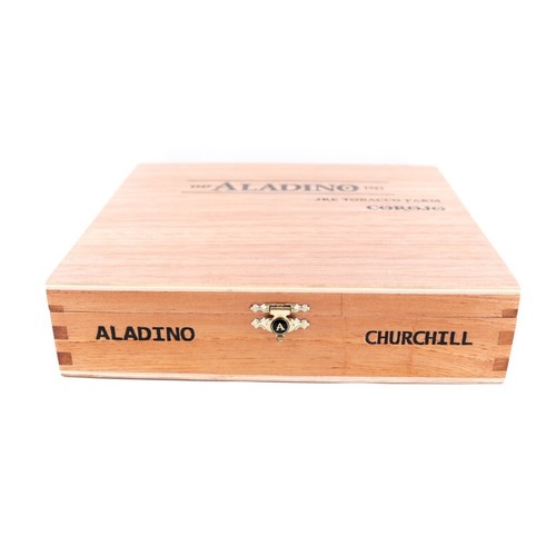 Caja de cigarros de madera vacía Aladino Churchill Corojo 8" x 7,75" x 2" - Imagen 5 de 12