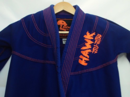 Hawk Brazilian Jiu-Jitsu Martial Arts Blue Gi Top Jacket Size K3 NWOT - Picture 4 of 12