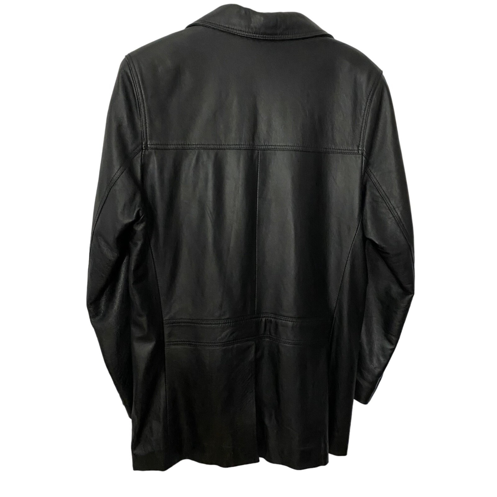 Black Genuine Leather Boxy Leather Jacket L - image 15