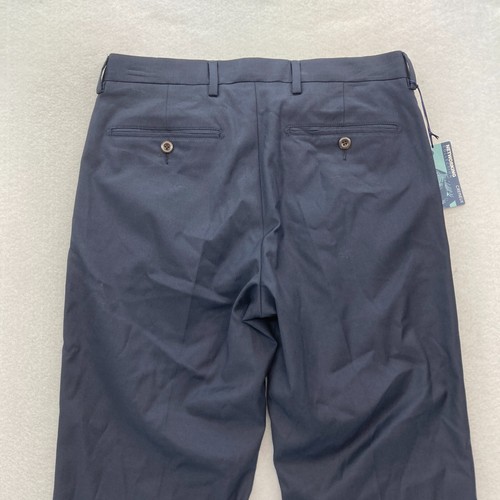 Cremieux Chambers Dress Pants Mens 30x30 Navy Blue Stretch Straight Leg Business - Imagen 10 de 12