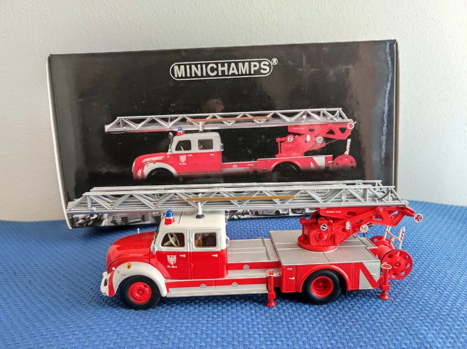 minichamps magirus deutz s 6500 drehleiter DL 30 1/43 vigili fuoco pompieri - Immagine 2 di 4