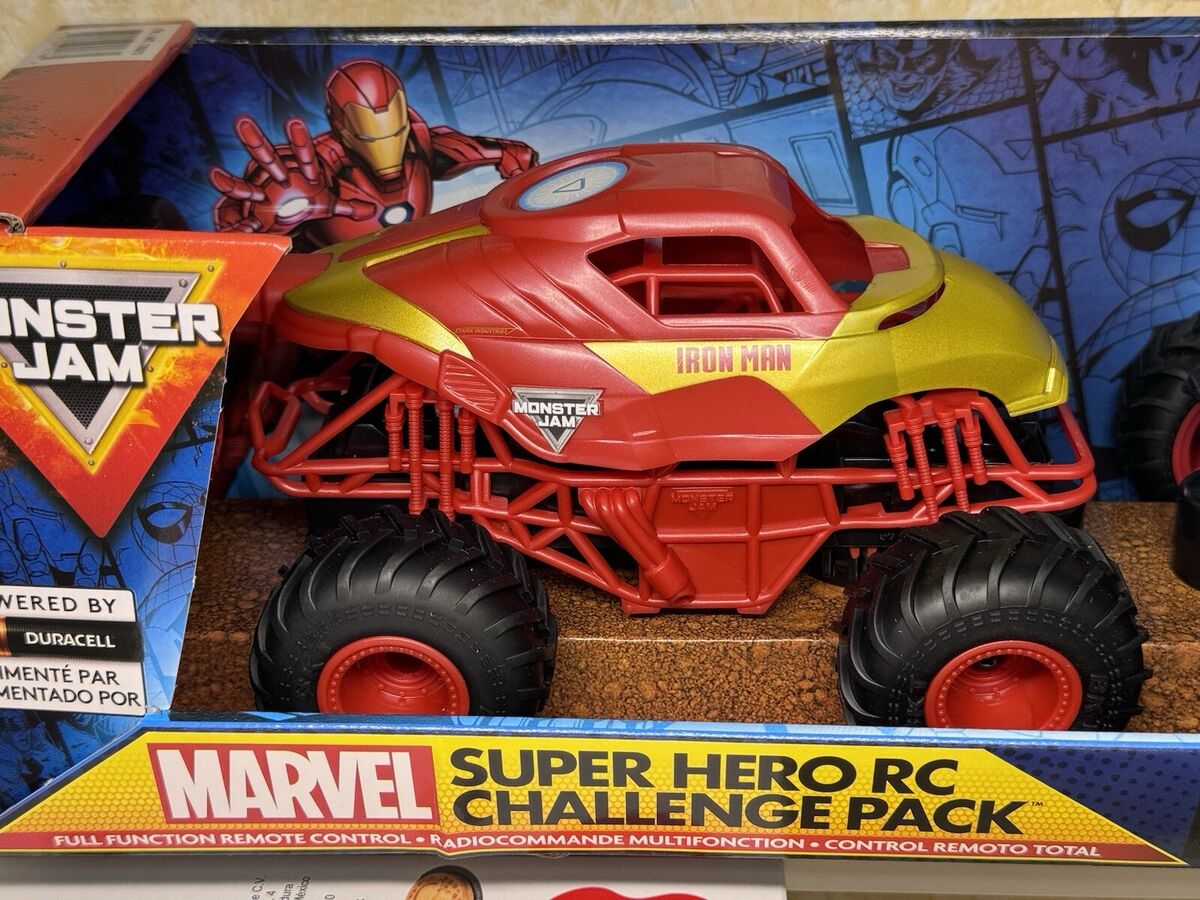 Monster Jam Marvel Ironman Amazing Spiderman R/C Truck 2pk Monster Jam Marvel Ironman Amazing Spiderman R/C Truck 2pk