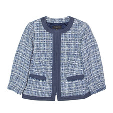 Talbots Petite Blazer Jacket Blue Womens M